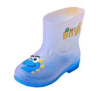 Stivali da Pioggia Bambino Unisex Impermeabili Ultraleggeri Suola Testurizzata Antiscivolo Gomma Bambina Colorati Stivaletti Scarpe a Piedi Nudi per attività All'aperto