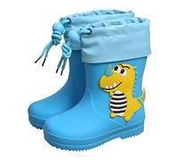 Stivali da Pioggia Classici per Bambini,Unisex Galosce Suola Antiscivolo di Gomma Stile Carino Scarpe Colorati Antipioggia Stivaletti Impermeabili Unisex Bambino Scuola all'aperto Tempo Libero