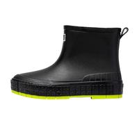 Stivali da pioggia corti da donna, impermeabili, con suola spessa a blocchi di colore, stivali alla caviglia con passante posteriore, scarpe in gomma alla moda per passeggiate, giardinaggio, uso