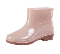 Stivali da Pioggia Corti da Donna Stivali da Pioggia Impermeabili alla Caviglia Slip on Garden Boot Ladies Rubber Outside Work with Comfort#G