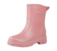 Stivali da pioggia da donna a mezza altezza, in gomma, impermeabili, larghi, vintage, in gomma, leggeri, per attività all'aperto e da giardino, Colore: rosa., 37 EU
