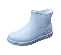 Stivali da pioggia da donna, a tubo corto, in gomma, antiscivolo, impermeabili, a mezza altezza, comodi stivali da giardino, per attività all'aperto, giardinaggio, agricoltura, pesca, Z1 blu., 38 EU