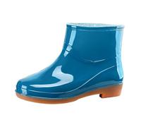 Stivali da pioggia da donna,Classiche Stivali Antinfortunistica,Antiscivolo Chelsea Wellington Elastico Outdoor Ankle Boot,Comodi Stivaletti di Gomma per giardino ed escursionismo