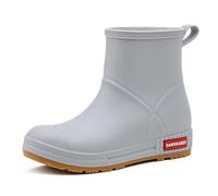 Stivali da Pioggia da Donna di Gomma con Tacco Basso Antiscivolo Tronchetti Donna Altezza Stivaletti Chelsea Impermeabili Leggere Antiscivolo alla Caviglia, Impermeabili Wellies Ankle Boots