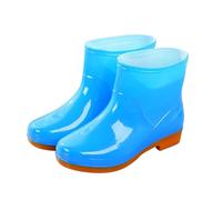Stivali da pioggia da donna, extra larghi, antiscivolo, leggeri, extra larghi, per esterni, con gambo largo, per pioggia, fango e tutte le stagioni, pratiche, scarpe da giardino corte, Z2 blu., 40 EU