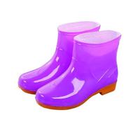 Stivali da pioggia da donna, extra larghi, antiscivolo, leggeri, extra larghi, per esterni, con gambo largo, per pioggia, fango e tutte le stagioni, pratiche, scarpe da giardino corte, Z2 nero-verde