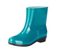 Stivali da pioggia da donna, extra larghi, antiscivolo, leggeri, extra larghi, per esterni, con gambo largo, per pioggia, fango e tutte le stagioni, pratiche, scarpe da giardino corte, Z4 blu., 40 EU