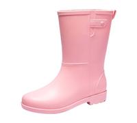 Stivali da pioggia da donna, impermeabili, in gomma, da donna, a mezza altezza, blu, antiscivolo, per festival, da pesca, leggeri, da giardino, alla moda, per attività all'aperto, traspiranti, Colore