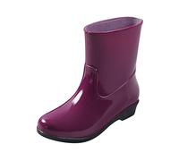 Stivali da pioggia da donna,Stivali Antinfortunistica da donna leggeri foderati,Antiscivolo Chelsea Wellington Elastico Outdoor Ankle Boot per giardino ed escursionismo