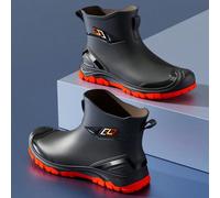 Stivali da pioggia da uomo di colore unito con patchwork, semplici, antivento e alla moda, adatti per uso casual quotidiano CN39,CN40,CN41,CN42,CN43,CN44TPR