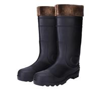 Stivali da pioggia da uomo e da donna, in gomma, per stalla e salice, impermeabili, a mezza altezza e alta, colore nero, unisex, in gomma, a lunga tenuta, impermeabili, Nero , 40 EU
