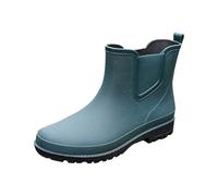 Stivali da pioggia da uomo in gomma antiscivolo alla caviglia, impermeabili, con design extra largo, scarpe flessibili e non restrittive, per lavori in cortile, lavaggio auto, pesca, Verde, 39.5 EU