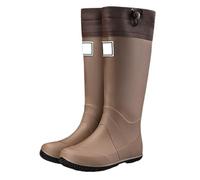 Stivali da Pioggia Donna Moda Antivento Scarpe di Gomma Giardino In Lavoro con Robusta Suola Antiscivolo Wellies Ankle Boots Leggeri Giardiniere