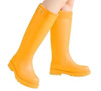 Stivali da Pioggia Donna,Scarpe Giardino per Donne Scarpe di Gomma Esterno con Comfort Ultimi Tacco Basso Antiscivolo Stivaletti Ideali Fango e Tutte Le Stagioni