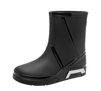 Stivali da Pioggia Donna Tronchetti Altezza Stivaletti con Suola Antiscivolo Slip On Antivento per Esterni Giardinaggio Chelsea Lavoro All'Aperto