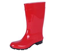 Stivali da pioggia impermeabili di colore rosso, resistenti, robusti, suola in PVC, 100% PVC, ILSE LEMIGO 36 EU 3,5