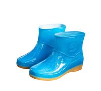 Stivali da pioggia impermeabili impermeabili Stivali estivi facili da pulire per la pioggia di fango di moda stivali di gomma stivali da lavoro semi-alti per giardinaggio agricoltura pesca, Blu, 39 EU