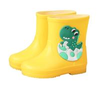 Stivali da pioggia impermeabili per bambini, unisex, per attività all'aperto, antiscivolo, per ragazzi e ragazze, per parco giochi, giardino, campeggio, giorni di pioggia, giallo., 28 EU
