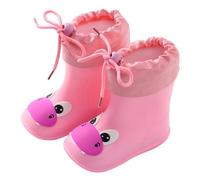 Stivali da pioggia per bambini Bebe Ragazzo Ragazza 2 in 1 Stivale da Pioggia per Bambini Cartone Animato Carino Boot d'acqua Inverno Scarpa Impermeabile Antiscivolo Stivale Gomma Stivali e Stivaletti