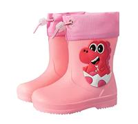 Stivali da pioggia per bambini e bambine, impermeabili, leggeri, comodi, per l'asilo, suola morbida, antiscivolo, per fango e pioggia, Colore: rosso, 31 EU