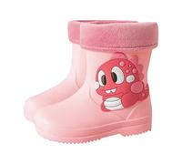Stivali da pioggia per bambini e ragazzi, con suola profilata antiscivolo, impermeabili, comode scarpe da esterno, stivali leggeri per parco giochi fango e campeggio, a, 14 EU