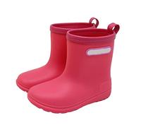 Stivali da pioggia per bambini, impermeabili, leggeri stivali di gomma per bambini, comoda suola antiscivolo, perfetti per le giornate di pioggia, attività all'aperto, Colore: rosso, 26 EU