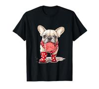 Stivali da pioggia per cani Bulldog francese con lettera d'amore rossa per San Valentino Maglietta