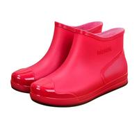Stivali da pioggia per viaggi all'aperto, design versatile, ideali per avventure primaverili ed estive, perfettamente abbinabili con pantaloncini, impermeabili, suola piatta, comodi, Colore: rosso, 38