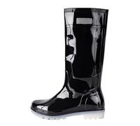 Stivali da pioggia pesca for uomo all'aperto maschili impermeabili alti fino al ginocchio Scarpe acqua antiscivolo for di gomma Per Adulti(Black,43)