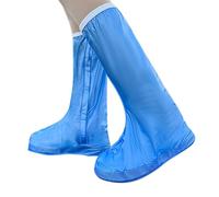 Stivali da pioggia unisex a polpaccio, larghi, impermeabili, copriscarpe da pioggia da donna, design extra largo, scarpe flessibili e non restrittive, per passeggiate quotidiane in città, Blu, 44 EU