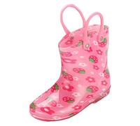 Stivali da ragazza carino design floreale, scarpe da pioggia durevoli per attività all'aria aperta, tutti i giorni, stivali da pioggia eleganti, Colore: rosa., 27 EU