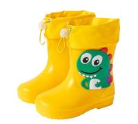 Stivali da ragazzo per giornate piovose all'aperto, comodi stivaletti corti per bambini da 1 a 8 anni, scarpe da trekking leggere con suola resistente per tutte le stagioni (U-Yellow, 27 Little Kids)