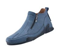 Stivali da uomo extra larghi e alti, eleganti e comodi, per il tempo libero, leggeri, senza lacci, con cerniera, sneaker per attività all'aperto e tutti i giorni, design elegante