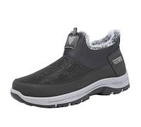 Stivali da uomo in cotone Plus velluto spesso foderato caldo stivali scarpe di cotone escursionismo trampolieri uomo, Grigio, 40 2/3 EU