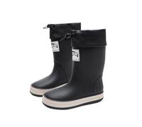 Stivali Di Gomma Bambini Per Ragazzi Ragazze Unisex Con Leggero Fodera In Schiuma Eva Stivali Impermeabili All'aperto Suola Antiscivolo Migliore Tenuta Stivali Da Pioggia Regolabile, Nero , 29.5 EU