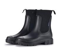Stivali di gomma da donna a mezza altezza, impermeabili, antiscivolo, con inserto elastico, 03 nero., 40 EU Stretta