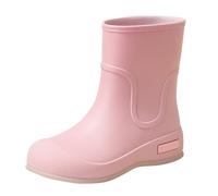 Stivali di gomma da donna a mezza altezza in gomma stivaletti larghi piedi elastici da giardino antiscivolo scarpe da equitazione scarpe da giardino scarpe impermeabili scarpe corte in gomma, Colore
