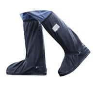 Stivali di gomma da donna alti, impermeabili, antiscivolo, riutilizzabili, trasparenti, per attività all'aperto, alpinismo, escursionismo, moto, bicicletta, comodi e leggeri, Nero , 41 EU
