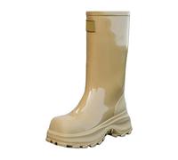 Stivali di gomma da donna, con membrana impermeabile, antiscivolo, resistenti all'abrasione, per l'inverno, per attività all'aria aperta, robusti stivali impermeabili, 04 giallo., 36 EU