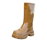 Stivali di gomma da donna, con membrana impermeabile, antiscivolo, resistenti all'abrasione, per l'inverno, per attività all'aria aperta, robusti stivali impermeabili, 02 marrone., 38.5 EU
