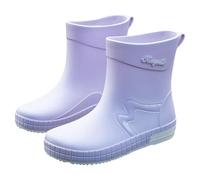 Stivali di gomma da donna, corti, impermeabili, da pioggia, da donna, antiscivolo, da giardino, con plateau, resistenti all'usura, per esterni, in gomma leggera, grigio., 36 EU