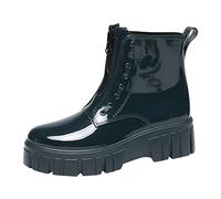 Stivali di gomma da donna, facili da pulire, per la pioggia, fango, passeggiate con il cane, scarpe da lavoro, stivali da lavoro, stivaletti da donna, traspiranti, comodi, verde, 36 EU