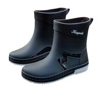 Stivali di gomma da donna impermeabili corti Chelsea stivali alla caviglia impermeabili scarpe da giardino unisex polpaccio largo Wellington stivaletti in gomma stivali da pioggia all'aperto punta