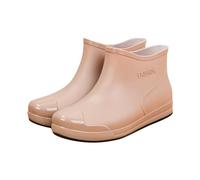Stivali di Gomma da Donna Pioggia Antiscivolo Alla Caviglia Stivaletti Slip On Con Tacco Basso per Esterni Giardinaggio Chelsea Esterno e Giardino