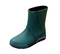 Stivali di gomma da uomo a mezza altezza, stivali da pioggia da uomo, impermeabili, senza lacci, leggeri, da giardino, scarpe da lavoro all'aperto con suola antiscivolo, calzature da acqua per il
