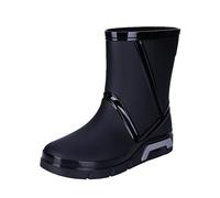 Stivali di gomma da uomo a mezza altezza, stivali da pioggia da uomo, impermeabili, senza lacci, leggeri, da giardino, scarpe da lavoro all'aperto con suola antiscivolo, calzature da acqua per il