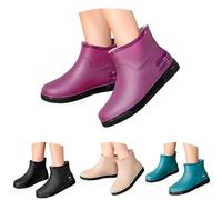 Stivali di gomma da uomo e donna, a mezza altezza, antiscivolo, impermeabili, corti, traspiranti, vintage, da giardino, per attività all'aperto, neve, leggeri, casual, Chelsea, taglia 36-44, Lilla D