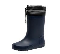 Stivali di gomma da uomo foderati a metà alti, stivali da pioggia da uomo, in gomma con coulisse, a metà stivali, scarpe da giardino, comode per attività all'aperto, resistenti all'usura, Blu, 43 EU