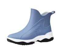 Stivali di gomma da uomo, leggeri Eva, scarpe da lavoro, per attività all'aria aperta, a piedi nudi, per adulti, antiscivolo, per l'agricoltura, la pesca, Blu, 36 EU