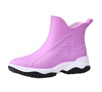 Stivali di gomma da uomo, leggeri Eva, scarpe da lavoro, per attività all'aria aperta, a piedi nudi, per adulti, antiscivolo, per l'agricoltura, la pesca, Lilla, 38 EU